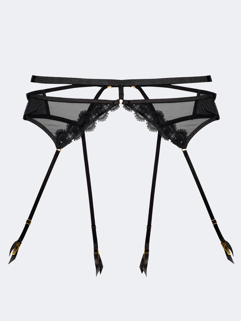 Esther Lace Applique Garter Belt