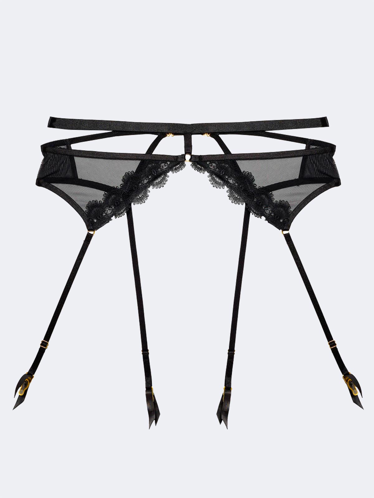 Esther Lace Applique Garter Belt
