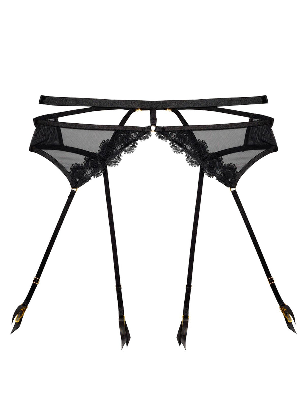 Esther Lace Applique Garter Belt