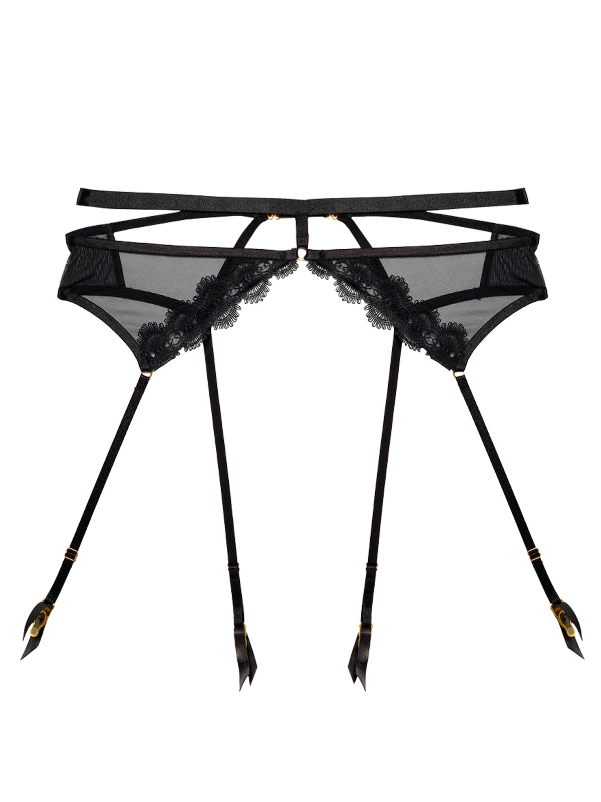 Esther Lace Applique Garter Belt