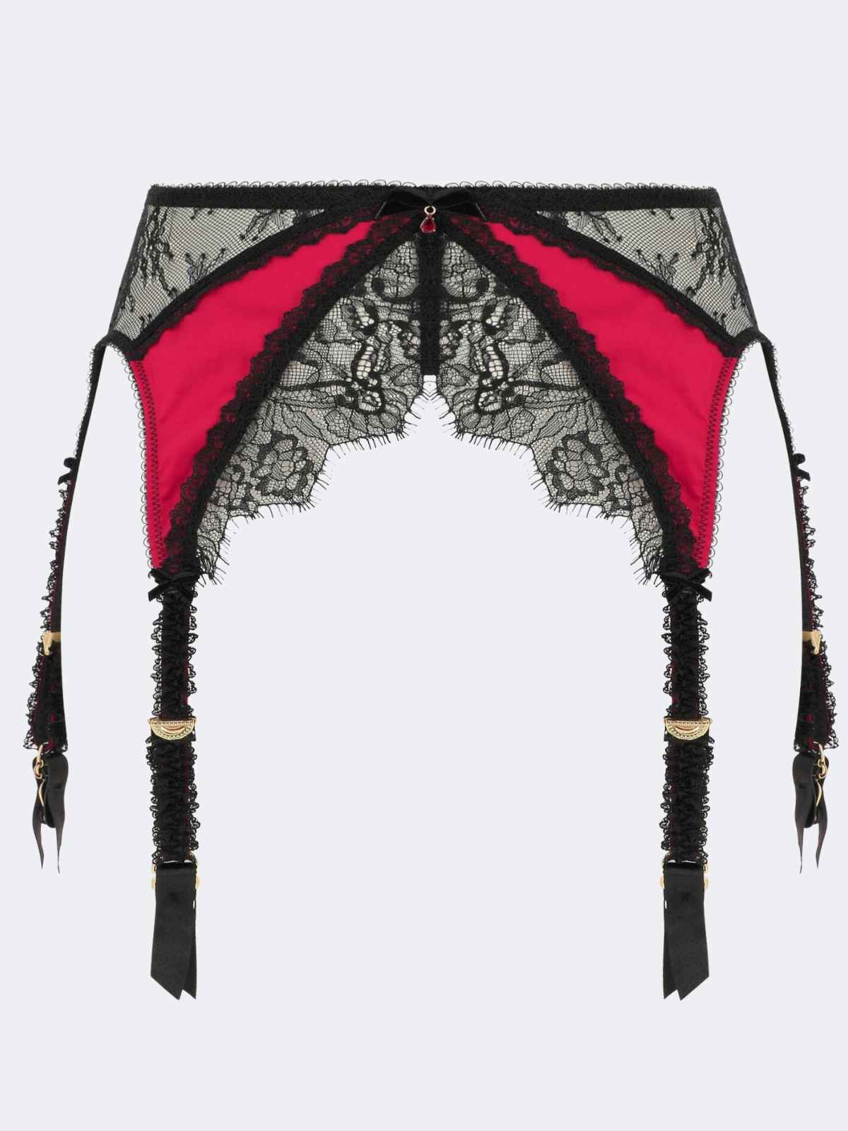 Glamcatcher Satin & Lace Garter Belt