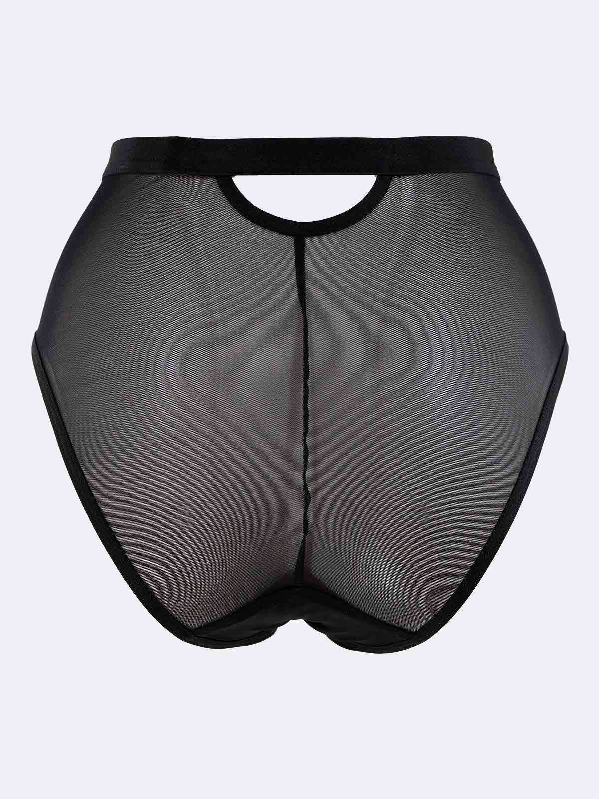 Pulse Mesh High Leg Deep Brief Panties
