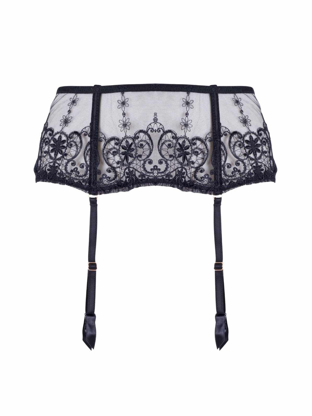 Juliette Floral Lace Panel Garter Belt