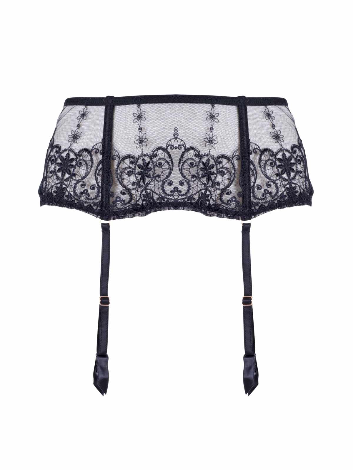 Juliette Floral Lace Panel Garter Belt