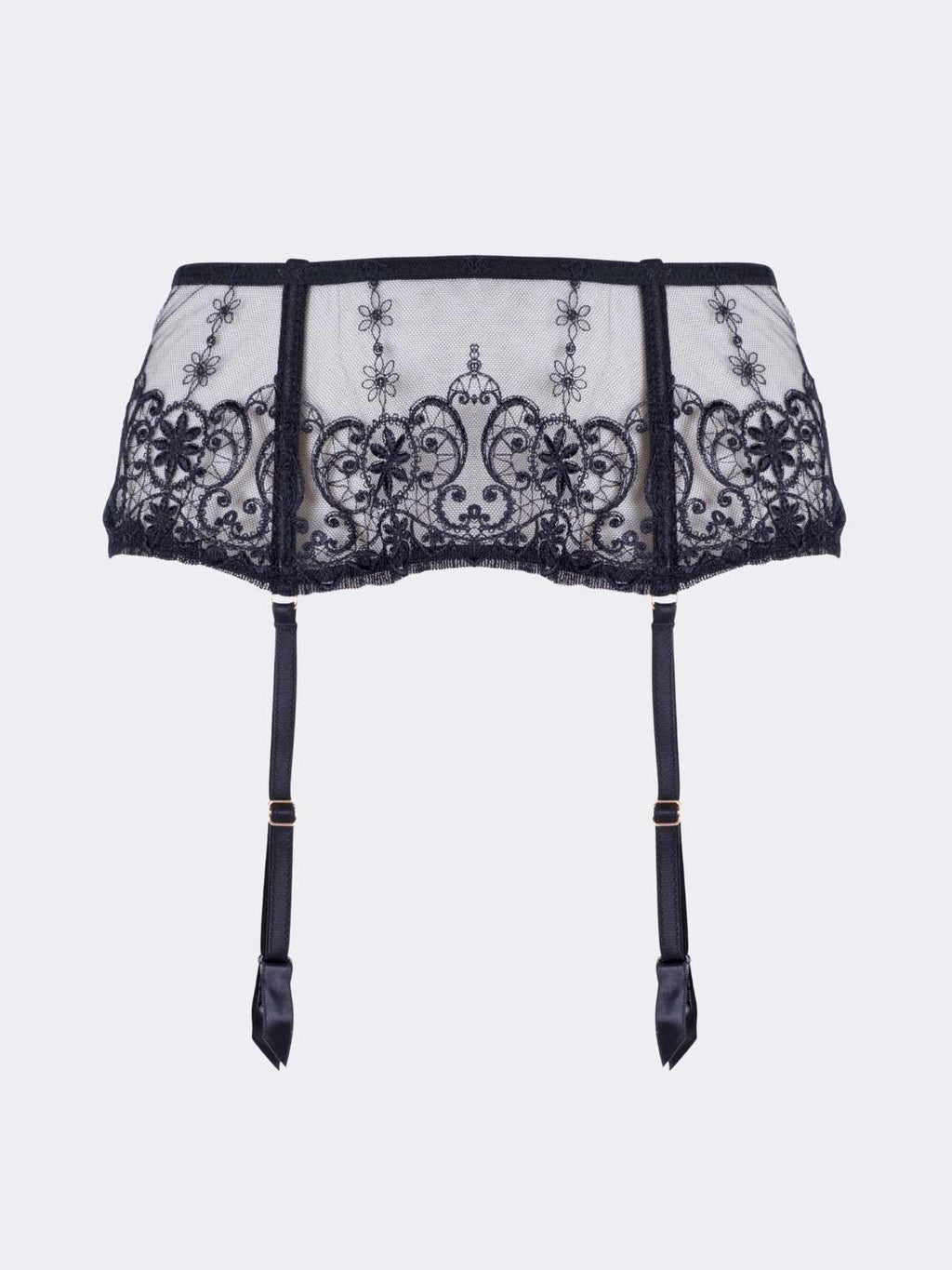 Juliette Floral Lace Panel Garter Belt
