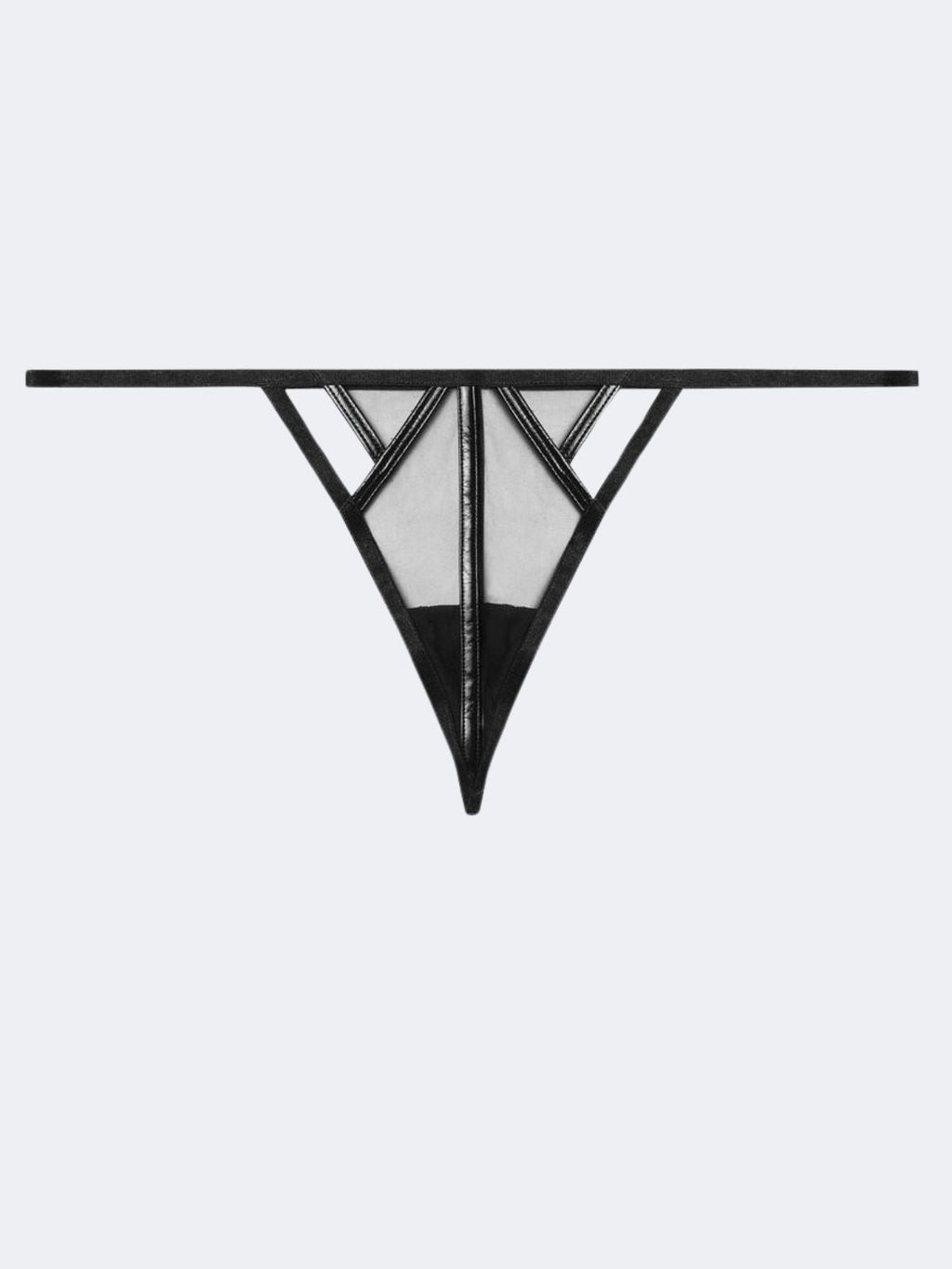 Kelly Glossy Vinyl Cut Out Thong