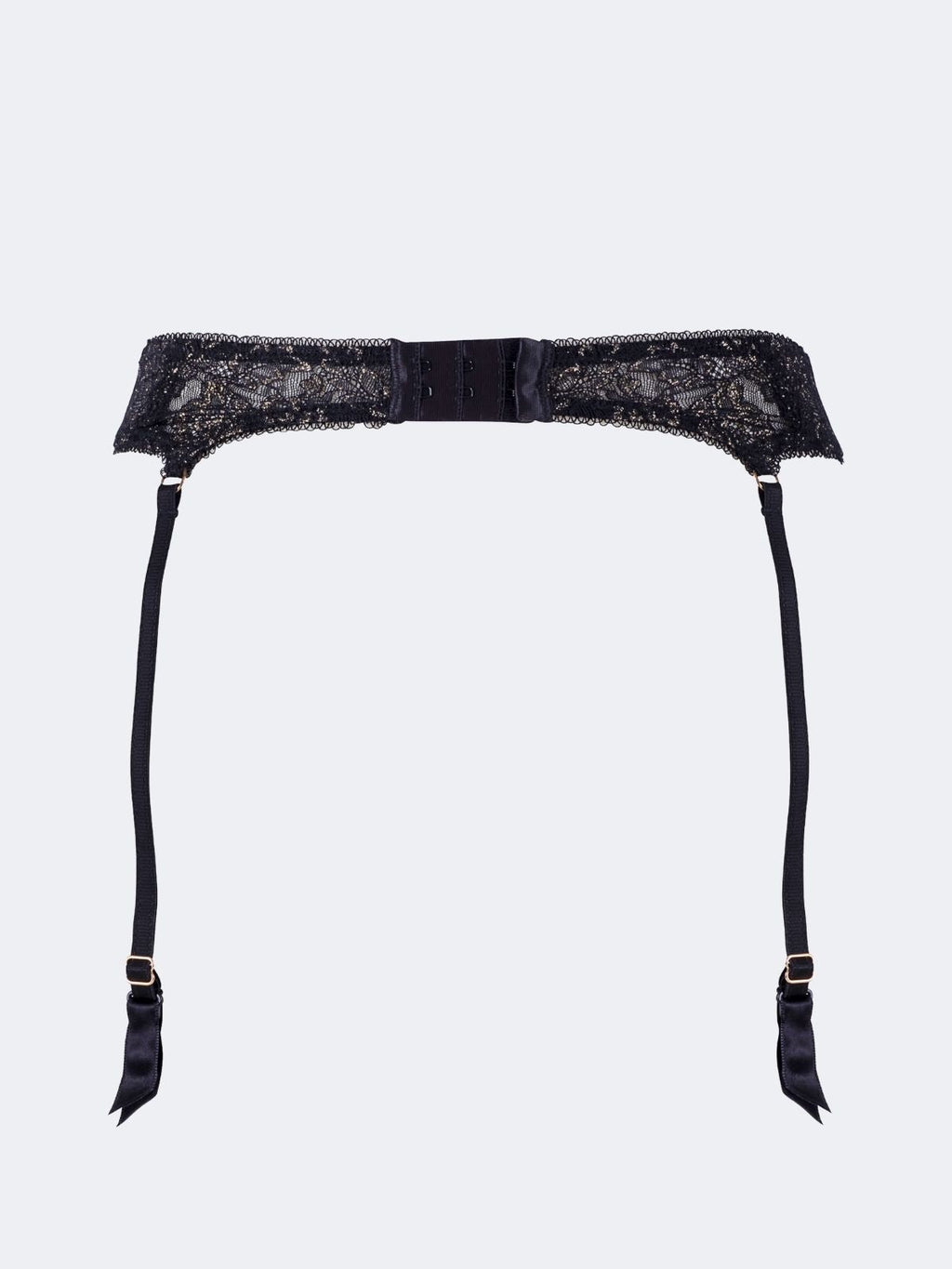 Madison Black and Gold Lace Garter Belt