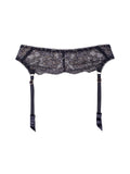 Madison Black and Gold Lace Garter Belt