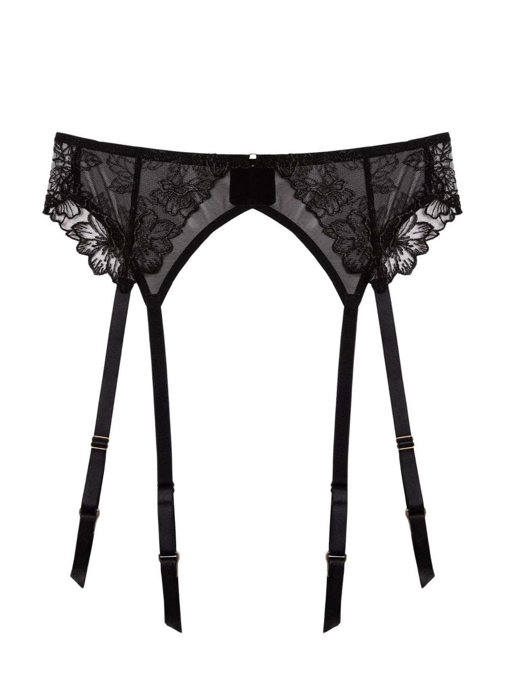 Marlowe Floral Embroidered Garter Belt