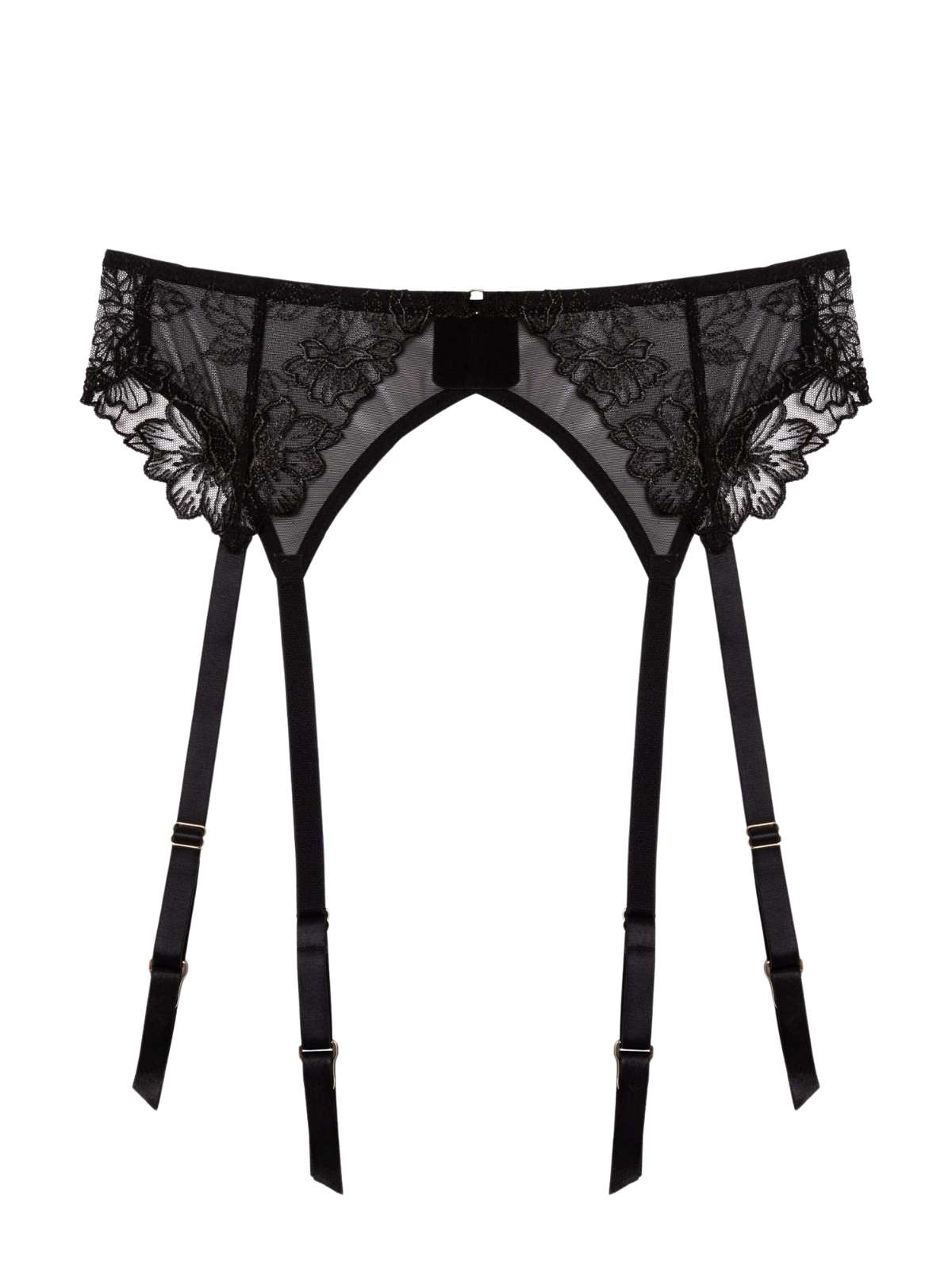Marlowe Floral Embroidered Garter Belt
