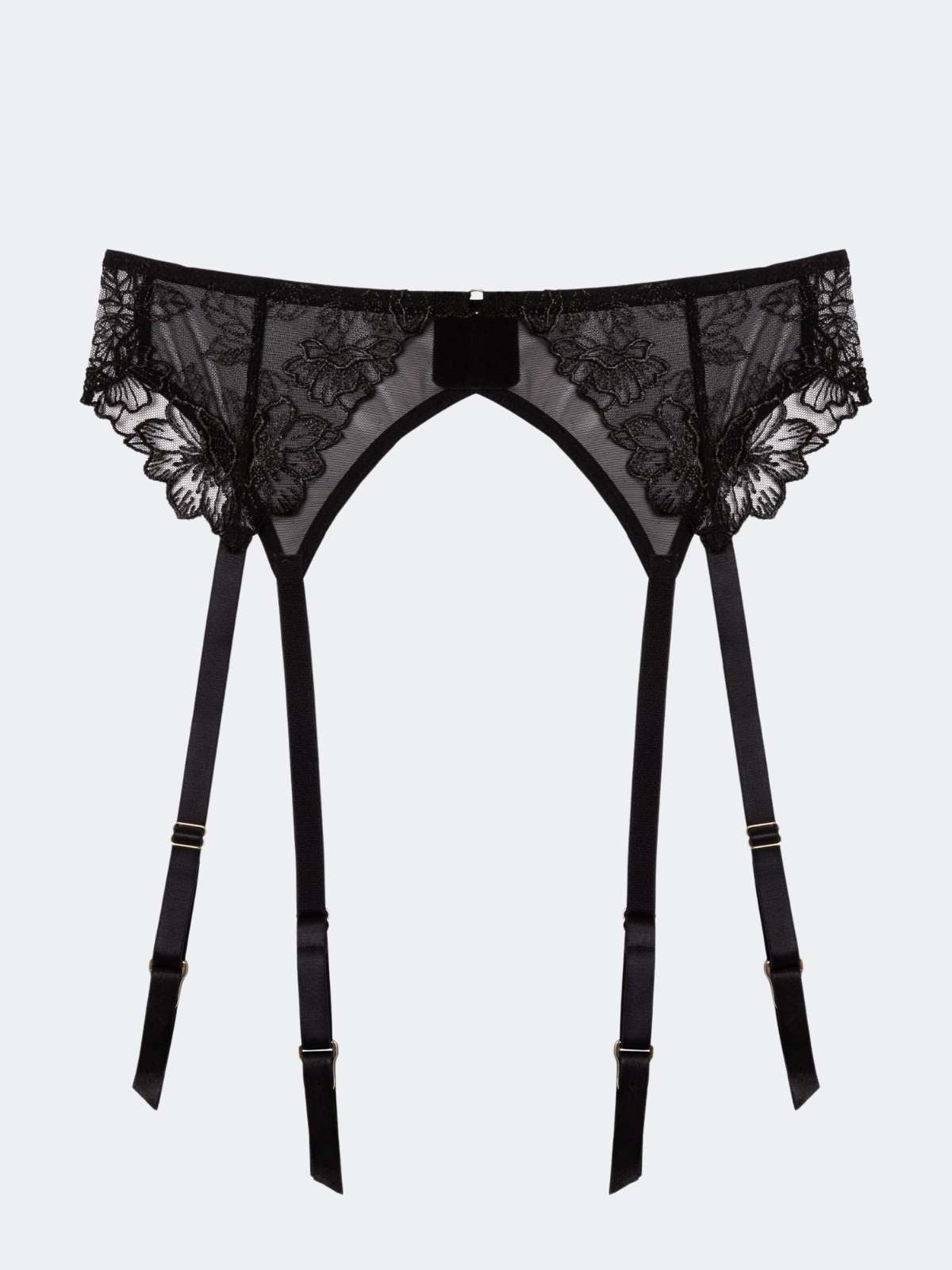 Marlowe Floral Embroidered Garter Belt