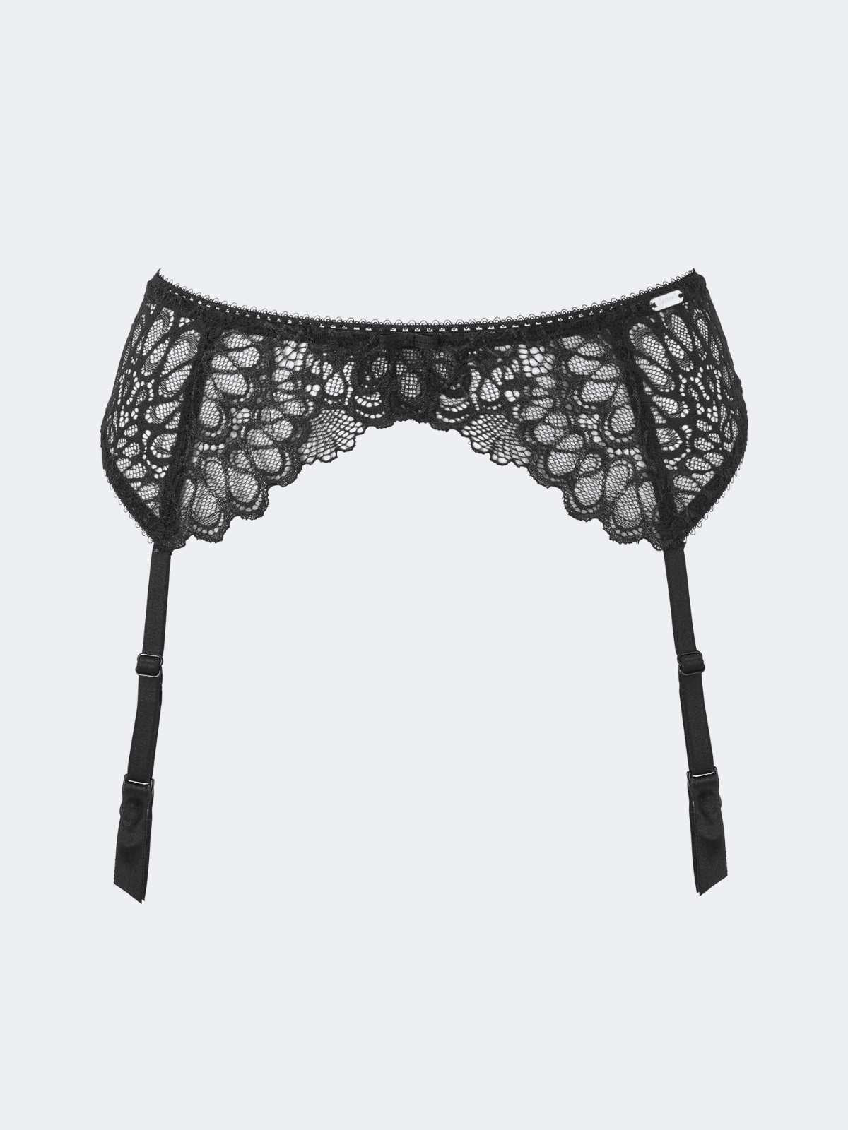 Swirl Floral Lace Garter Belt