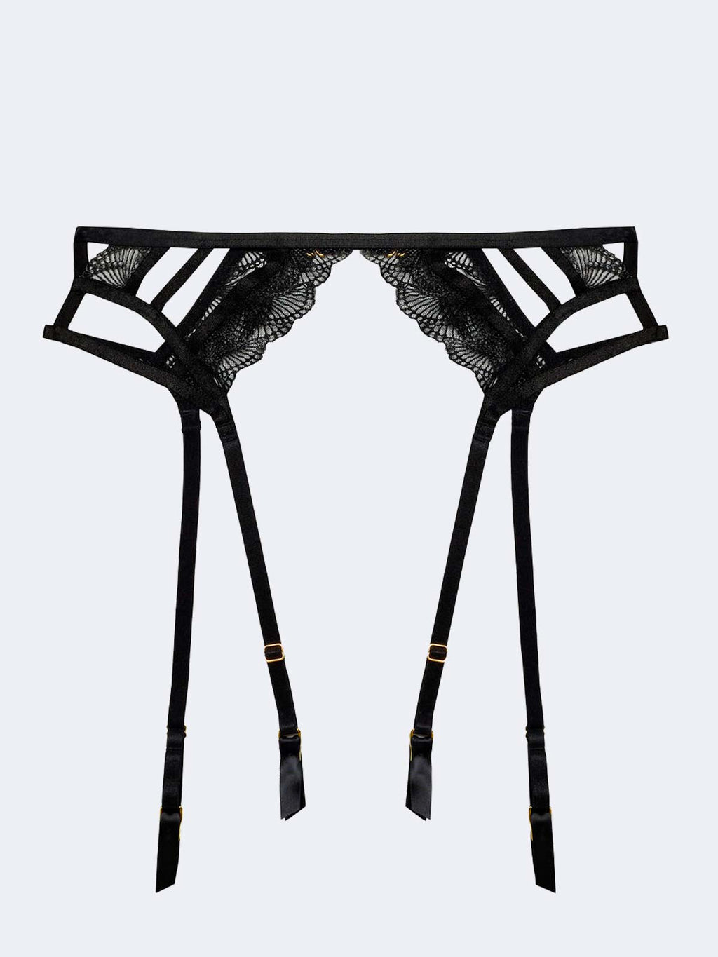 Tilly Caged Embroidery Garter Belt