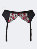 Aria Red Floral Garter Belt